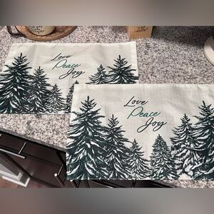 Dollar Tree Christmas Love Peace Joy set of 2 placemats